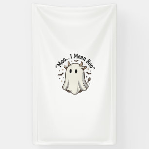 Süßes Geist-Kuh Halloween-Muh Ich meine Boo-Shirt Banner