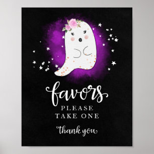 Süßes Geister-Halloween-Mädchen-Baby-Party-Geschen Poster