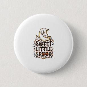 Süßes Geister Halloween Vintage Gruseliges Shirt_1 Button