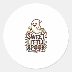 Süßes Geister Halloween Vintage Gruseliges Shirt_1 Runder Aufkleber