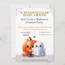 Süßes Geister- und Kürbis-Halloween-Kostüm-Party