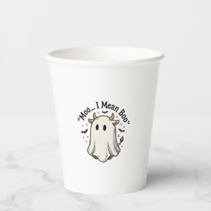 Süßes Geisterkuh Halloween Muh Ich meine Boo Shirt Pappbecher