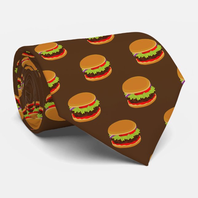 süßes gekacheltes Hamburger Muster Krawatte (Gerollt)