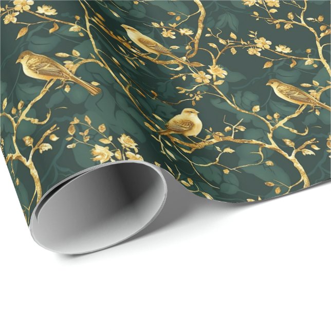 Süßes, gekacheltes Vogel-Muster Geschenkpapier (Rolleneckpunkt)