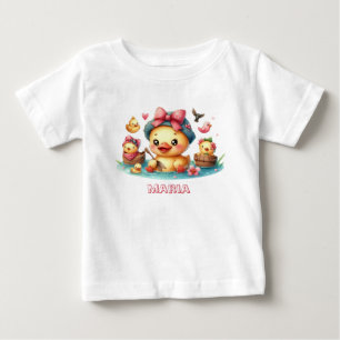 Süßes gelbes Entenbaby-T-Shirt Baby T-shirt