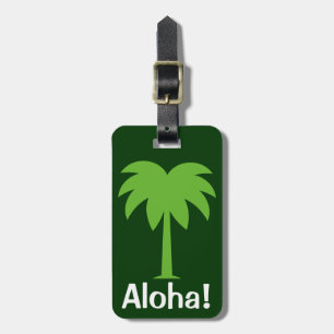 Süßes Gepäckanhänger mit Palme Aloha!