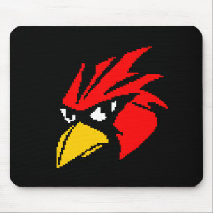 Süßes gepixeltes Vogelgesicht Mousepad