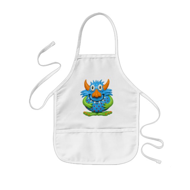 Süßes gepunktetes Monster Kinderschürze (Vorne)