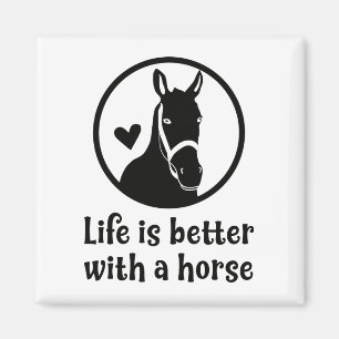 Süßes Geschenk für Pferdeliebhaber - Reiten Magnet