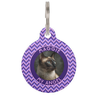 Süßes Geschenk für Tierliebhaber Chevron-Muster Haustiermarke