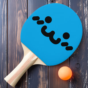 Süßes Gesicht Blaues Ping-Pong-Schläger Tischtennis Schläger