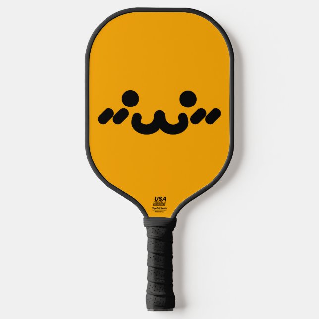 Süßes Gesicht Orange  Pickleball Schläger (Vorderseite)
