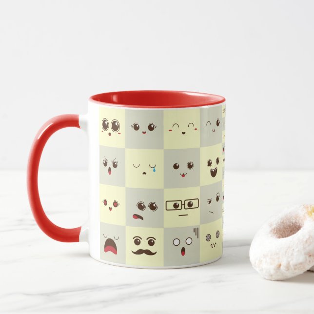 Süßes Gesicht Tasse (Mit Donut)