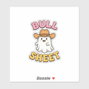 Süßes Gespenst-Cowboy-Vintage-Fun-Shirt Aufkleber