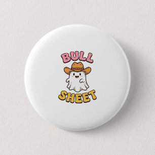 Süßes Gespenst-Cowboy-Vintage-Fun-Shirt Button