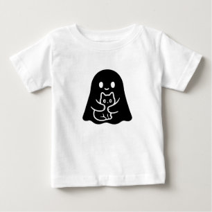 Süßes Gespenst, das schwarze Katze Halloween-Shirt Baby T-shirt