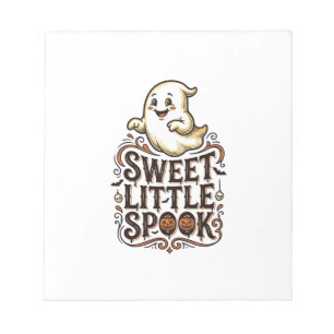 Süßes Gespenst Halloween Vintage Gruseliges Shirt_ Notizblock