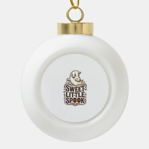 Süßes Gespenst Halloween Vintage Gruseliges T-Shir Keramik Kugel-Ornament
