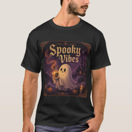Süßes Gespenst mit Laterne Halloween T-Shirt. T-Shirt