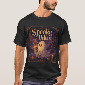 Süßes Gespenst mit Laterne Halloween T-Shirt. T-Shirt