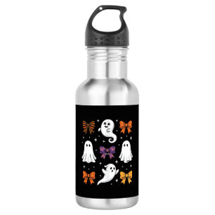 Süßes Gespenst mit Schleifen Halloween-Design_1 Edelstahlflasche