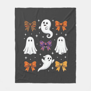 Süßes Gespenst mit Schleifen Halloween-Design_1 Fleecedecke