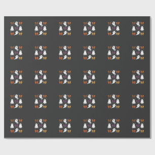 Süßes Gespenst mit Schleifen Halloween-Design_1 Geschenkpapier