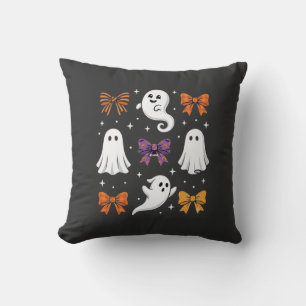 Süßes Gespenst mit Schleifen Halloween-Design_1 Kissen