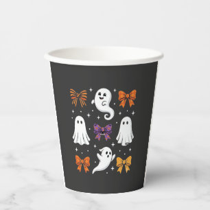 Süßes Gespenst mit Schleifen Halloween-Design_1 Pappbecher
