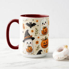 Süßes Gespenst- und Kürbis-Halloween-Muster Tasse