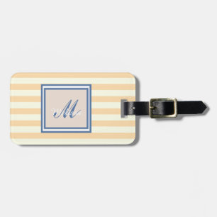 Süßes gestreiftes personalisiertes Monogramm Gepäckanhänger