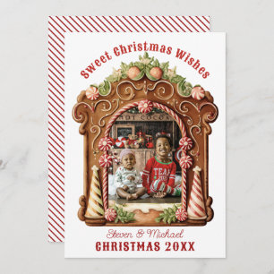 Süßes Gingerbrot Foto Feiertagskarte