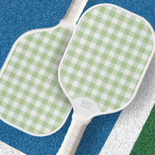 Süßes Gingham-Preppy-Grün-Pickleball-Paddle Pickleball Schläger