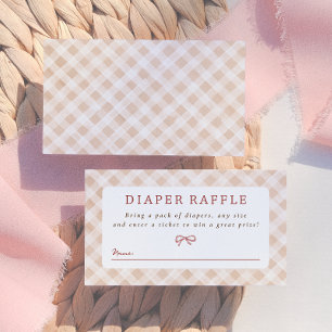 Süßes Gingham Thanksgiving Herbst-Baby-Party Begleitkarte
