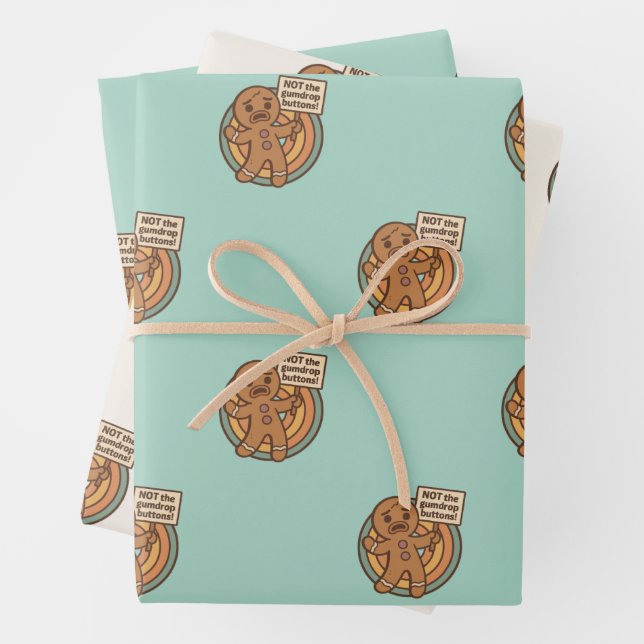 Süßes Gingy-Lebkuchen-Weihnachtspapier Geschenkpapier Set (Beispiel)