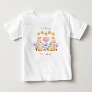 Süßes Giraffen-Baby-T-Shirt   Ich bin mutig - ich  Baby T-shirt