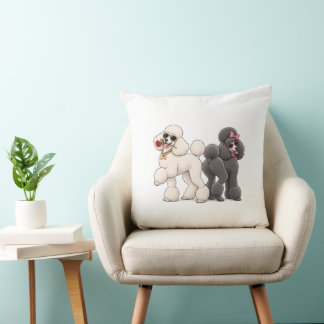 Süßes Glamour-Hunde-Duo Kissen