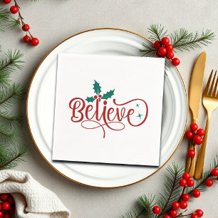 Süßes 'Glaube' Weihnachten Serviette