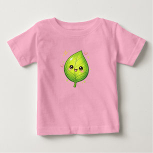 Süßes glückliches Blatt Baby Feinjersey T-Shirt De