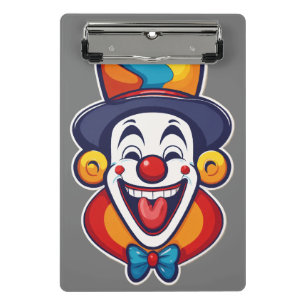 Süßes glückliches Clown-Kinder-Logo Mini Klemmbrett