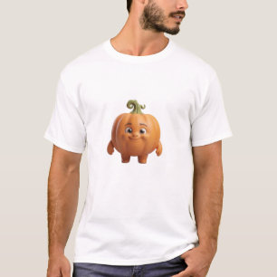 Süßes glückliches Kürbis 3D Charakter T-Shirt