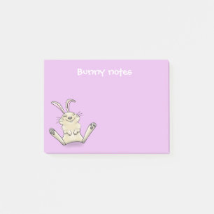 Süßes glückliches lächelndes Baby-Hasen-Kaninchen- Post-it Klebezettel