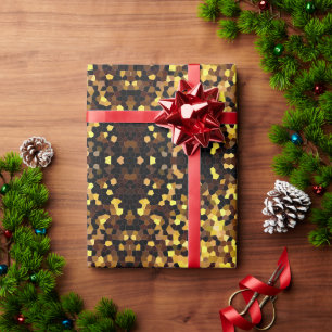 Süßes goldenes Mosaikmuster Geschenkpapier