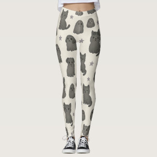 Süßes Gothic-Haustier-Muster – Geister-Tier Leggings