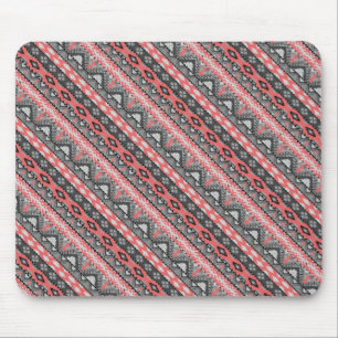 Süßes graues rotes Azteken-Musterdesign Mousepad