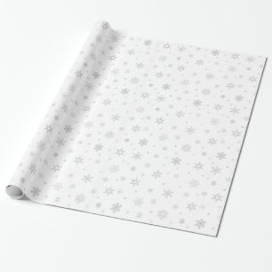 Süßes graues Schneeflockenmuster Geschenkpapier