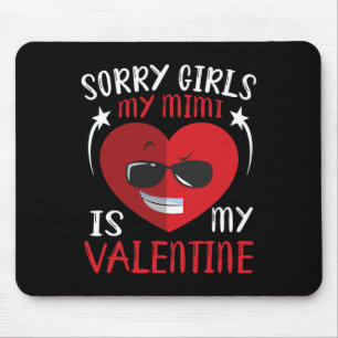 Süßes großes Herz Gesicht Tut mir leid Mädchen mei Mousepad