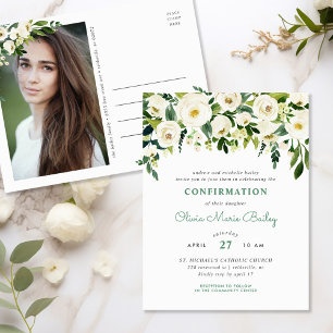 Süßes Grün Foto Bestätigung Einladung