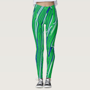 Süßes grünes abstraktes Muster"Ratti_Creative_Arts Leggings