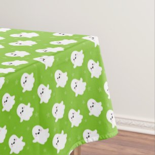 Süßes grünes Gespenst-Muster – Halloween-Design Tischdecke